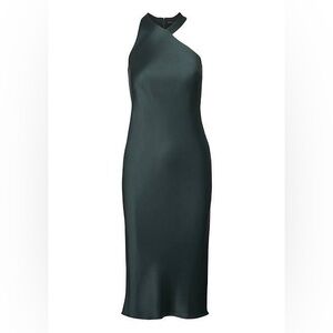 Banana Republic Heritage Collection Black Satin Midi Dress